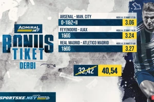 AdmiralBet bonus tiket - Gori u derbijima, od "Vemblija" do Madrida za kvotu 40,54